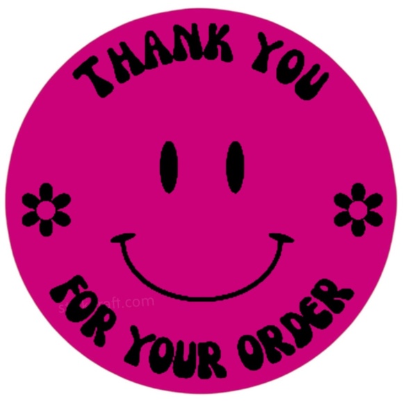 100 Thank You Stickers for your order 2in round Shipping Supplies NWT poshmark - Picture 6 of 15